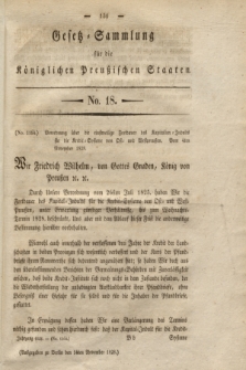 Gesetz-Sammlung für die Königlichen Preußischen Staaten. 1828, No. 18 (14 November)