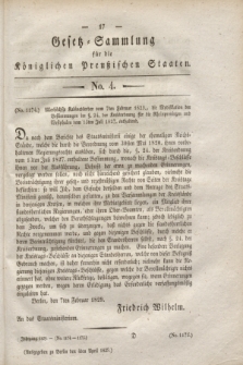 Gesetz-Sammlung für die Königlichen Preußischen Staaten. 1829. No. 4 (4 April)
