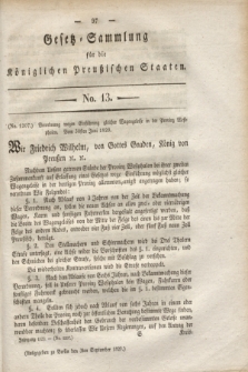 Gesetz-Sammlung für die Königlichen Preußischen Staaten. 1829. No. 13 (3 September)