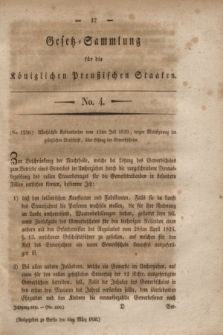 Gesetz-Sammlung für die Königlichen Preußischen Staaten. 1830, No. 4 (6 März)