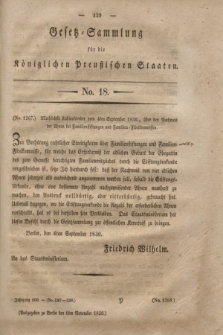 Gesetz-Sammlung für die Königlichen Preußischen Staaten. 1830, No. 18 (6 November)