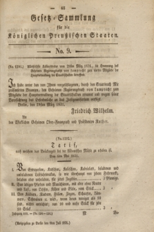 Gesetz-Sammlung für die Königlichen Preußischen Staaten. 1831, No. 9 (8 Juli)