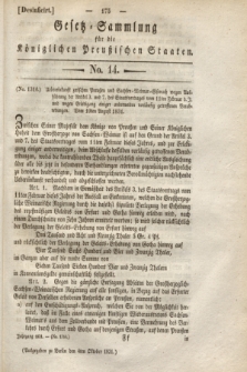 Gesetz-Sammlung für die Königlichen Preußischen Staaten. 1831, No. 14 (4 Oktober)