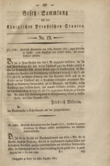 Gesetz-Sammlung für die Königlichen Preußischen Staaten. 1831, No. 19 (31 Dezember)