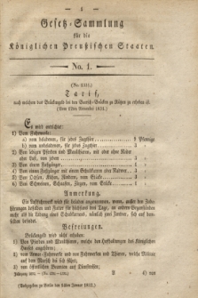 Gesetz-Sammlung für die Königlichen Preußischen Staaten. 1832, No. 1 (14 Januar)