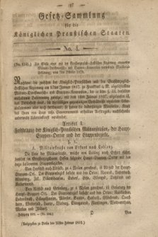 Gesetz-Sammlung für die Königlichen Preußischen Staaten. 1832, No. 4 (25 Februar)
