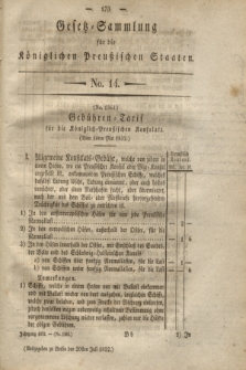 Gesetz-Sammlung für die Königlichen Preußischen Staaten. 1832, No. 14 (20 Juli)