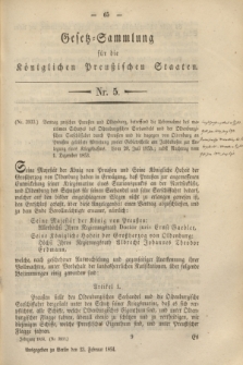Gesetz-Sammlung für die Königlichen Preußischen Staaten. 1854, Nr. 5 (23 Februar)
