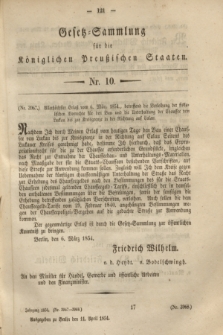 Gesetz-Sammlung für die Königlichen Preußischen Staaten. 1854, Nr. 10 (11 April)