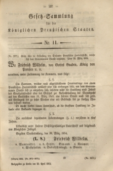 Gesetz-Sammlung für die Königlichen Preußischen Staaten. 1854, Nr. 11 (20 April)