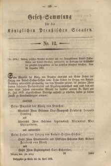 Gesetz-Sammlung für die Königlichen Preußischen Staaten. 1854, Nr. 12 (24 April)