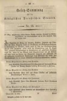 Gesetz-Sammlung für die Königlichen Preußischen Staaten. 1854, Nr. 13 (29 April)