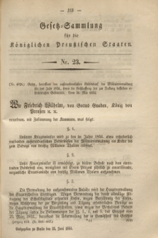 Gesetz-Sammlung für die Königlichen Preußischen Staaten. 1854, Nr. 23 (22 Juni)