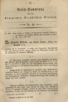 Gesetz-Sammlung für die Königlichen Preußischen Staaten. 1854, Nr. 24 (24 Juni)