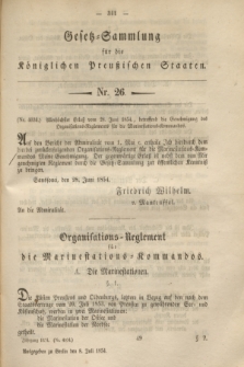 Gesetz-Sammlung für die Königlichen Preußischen Staaten. 1854, Nr. 26 (8 Juli)