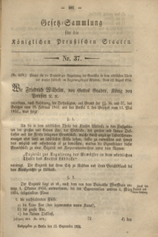 Gesetz-Sammlung für die Königlichen Preußischen Staaten. 1854, Nr. 37 (12 September)