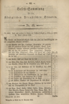 Gesetz-Sammlung für die Königlichen Preußischen Staaten. 1854, Nr. 43 (18 November)