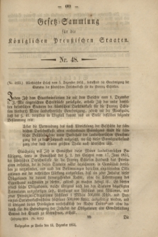 Gesetz-Sammlung für die Königlichen Preußischen Staaten. 1854, Nr. 48 (14 Dezember)