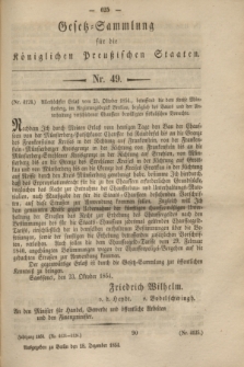 Gesetz-Sammlung für die Königlichen Preußischen Staaten. 1854, Nr. 49 (18 Dezember)