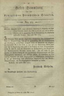 Gesetz-Sammlung für die Königlichen Preußischen Staaten. 1812, No. 12 (29 Mai)
