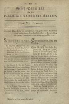 Gesetz-Sammlung für die Königlichen Preußischen Staaten. 1812, No. 16 (2 Juli)