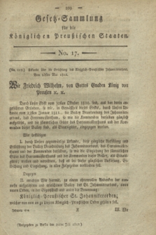 Gesetz-Sammlung für die Königlichen Preußischen Staaten. 1812, No. 17 (10 Juli)