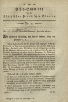 Gesetz-Sammlung für die Königlichen Preußischen Staaten. 1812, No. 20 (17 August)