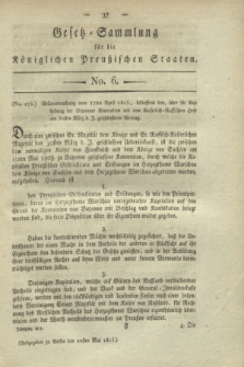 Gesetz-Sammlung für die Königlichen Preußischen Staaten. 1815, No. 6 (20 Mai)