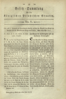 Gesetz-Sammlung für die Königlichen Preußischen Staaten. 1815, No. 8 (15 Juni)