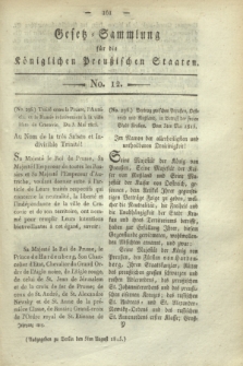 Gesetz-Sammlung für die Königlichen Preußischen Staaten. 1815, No. 12 (5 August)