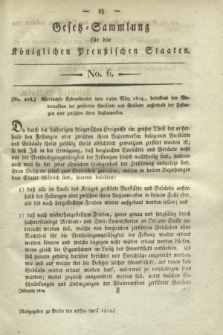 Gesetz-Sammlung für die Königlichen Preußischen Staaten. 1814, No. 6 (28 April)