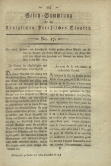 Gesetz-Sammlung für die Königlichen Preußischen Staaten. 1814, No. 17 (10 Dezember)