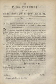Gesetz-Sammlung für die Königlichen Preußischen Staaten. 1816, No. 11 (8 Juni)