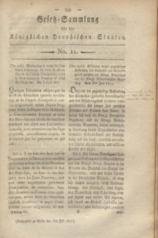 Gesetz-Sammlung für die Königlichen Preußischen Staaten. 1817, No. 11 (5 Juli)