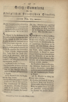 Gesetz-Sammlung für die Königlichen Preußischen Staaten. 1818, No. 11 (20 Oktober)