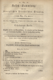 Gesetz-Sammlung für die Königlichen Preußischen Staaten. 1821, No. 15 (1 November)