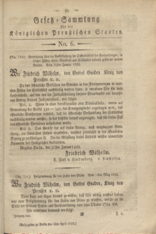 Gesetz-Sammlung für die Königlichen Preußischen Staaten. 1822, No. 6 (6 April)