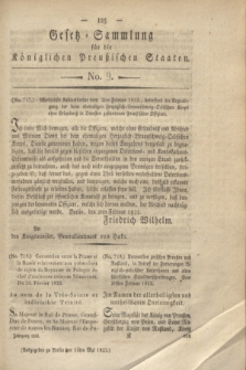 Gesetz-Sammlung für die Königlichen Preußischen Staaten. 1822, No. 9 (16 Mai)