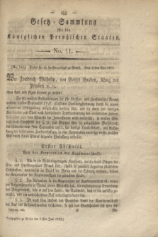 Gesetz-Sammlung für die Königlichen Preußischen Staaten. 1822, No. 11 (25 Juni)