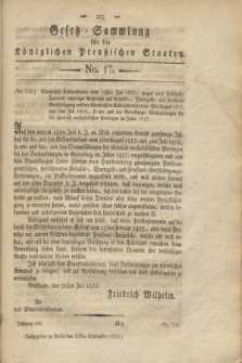 Gesetz-Sammlung für die Königlichen Preußischen Staaten. 1822, No. 17 (26 September)