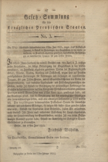 Gesetz-Sammlung für die Königlichen Preußischen Staaten. 1823, No. 3 (27 Februar)