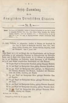 Gesetz-Sammlung für die Königlichen Preußischen Staaten. 1890, Nr. 3 (13 Januar)