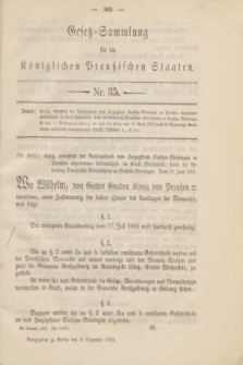 Gesetz-Sammlung für die Königlichen Preußischen Staaten. 1891, Nr. 35 (8 Dezember)