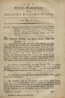 Gesetz-Sammlung für die Königlichen Preußischen Staaten. 1834, No. 8 (12 April)