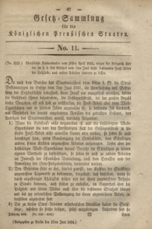 Gesetz-Sammlung für die Königlichen Preußischen Staaten. 1834, No. 11 (17 Juni)