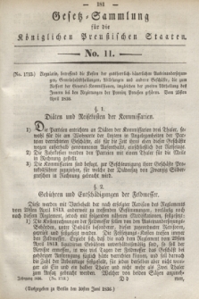 Gesetz-Sammlung für die Königlichen Preußischen Staaten. 1836, No. 11 (30 Juni)