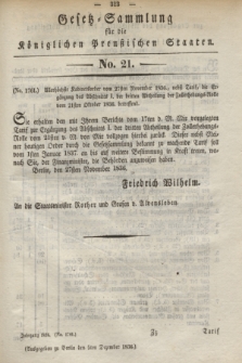 Gesetz-Sammlung für die Königlichen Preußischen Staaten. 1836, No. 21 (5 Dezember)