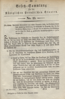 Gesetz-Sammlung für die Königlichen Preußischen Staaten. 1836, No. 23 (27 Dezember)