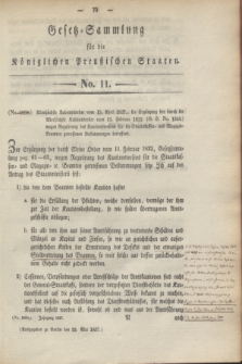 Gesetz-Sammlung für die Königlichen Preußischen Staaten. 1837, No. 11 (22 Mai)