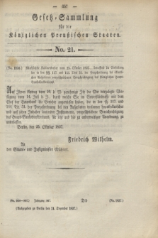 Gesetz-Sammlung für die Königlichen Preußischen Staaten. 1837, No. 21 (11 Dezember)